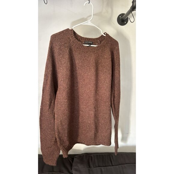 Banana Republic Tweed Crew Neck Sweater Brown Size US XL - Picture 4 of 5